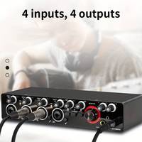 Console de mixage DJ 4 canaux 24bit 192 Khz Carte son d'enregistrement pour studio de podcasting Instrument de musique Alimentation USB/T-YPEC