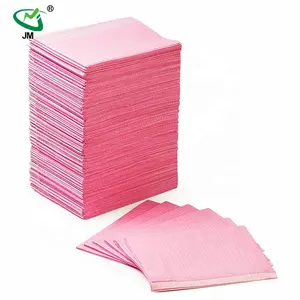नि: शुल्क नमूने चीन सौंदर्य सुरक्षात्मक के लिए लेपित कागज गुलाबी दंत Bibs बनाने