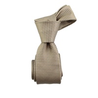 Cravates fines pour hommes 7 cm en soie tissée 100% de qualité supérieure, couleur taupe, personnalisables, vente en gros, fournisseur chinois