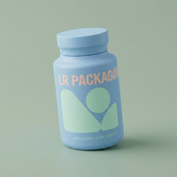 Bouteille en PET mat personnalisée de 150 ml pour suppléments, pot en plastique à large ouverture pour l'emballage de capsules de vitamines, vente en gros