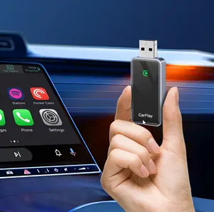 BOYI Mini 2 en 1 sans fil voiture jouer USB sans fil Carplay adaptateur Dongle U disque Compatible pour les voitures à partir de 2016 pour Apple