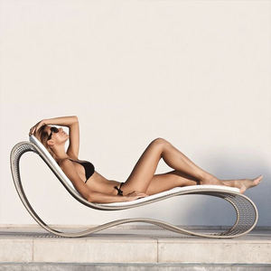 فناء شمالي خارجي في الهواء الطلق حديقة فيلا مقاومة للماء حمام سباحة شاطئ كرسي شاطئ شاطئ حماية من الشمس الألومنيوم كراسي استلقاء لأشعة الشمس - Product Image 4