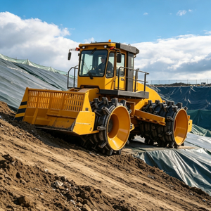 Nouveau Compacteur à Rouleaux Diesel Turbo de 26 Tonnes, Largeur de Roulement de 3800 mm, Puissance de 192 kW, Compacteur de Déchets Durable, Respectueux de l'Environnement - Product Image 3