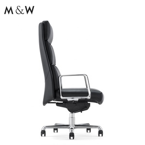 M & W Moderne Designer Arm Executive Lederen Hoge Rugleuning Draaibare Ergonomische Bureaustoel - Product Image 3