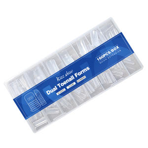 Ongles artificiels en forme de cercueil en <span class=keywords><strong>gel</strong></span> cristal rapide pour la pose d'ongles en forme d'amande de style français, pointes d'ongles en <span class=keywords><strong>gel</strong></span> pour les doigts - Product Image 6