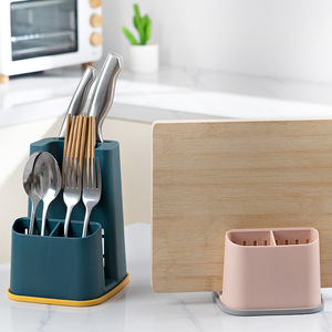 Yimei Plastic Kitchen Utensil <b>Storage</b> Rack With Divided Draining Knife Holder Nordic Style Chopstick Holder BPA Free - Product Image 4