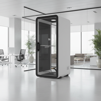 Cabinas de Privacidad Insonorizadas UNIBOOTH, Modernas, Móviles y Duraderas, con Perfil de Aluminio de Precisión, para Oficinas, Hoteles, Comedores y Salas de Estar