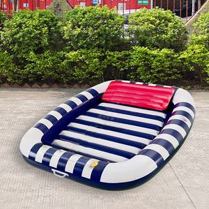Bleu gonflable piscine chaise longue flotteur grand lit <span class=keywords><strong>de</strong></span> bronzage pour adultes enfants en plein air soleil <span class=keywords><strong>bain</strong></span> flottant radeau oreiller eau - Product Image 6