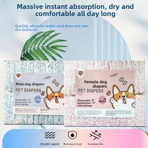 Couches hygiéniques pour chien mâle Teddy, lot de 50, serviettes physiologiques pour animaux de compagnie - Product Image 2