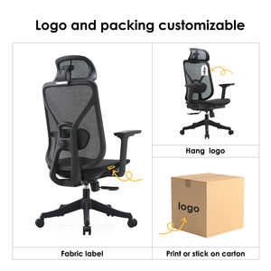 Reposabrazos 3D de China, Gerente de Diseño, soporte Lumbar, escritorio de malla giratoria, trabajo al por mayor, Jefe, respaldo alto, silla de oficina moderna - Product Image 5