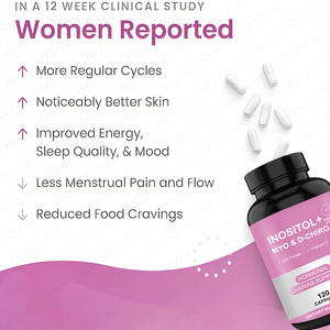 Private Label Premium Inositol-Nahrungsergänzungsmittel Myo-Inositol und D-Chiro-Inositol Mischung Kapseln Hormonelle Balance Pillen für Frauen - Product Image 4