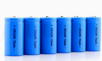 En gros bleu PVC batterie solaire cycle profond RCR123A GEB16340 3.7v 700mah cylindre batterie rechargeable pour lampe de Poche LED