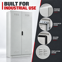 Armoire de distribution électrique industrielle en acier, étanche, avec porte intérieure, entièrement soudée, IP55, pour contrôle OEM