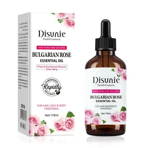 100% puro e naturale profumo Spa olio di rosa bulgara estratto essenziale di olio per la pelle del viso cura dei capelli idratante