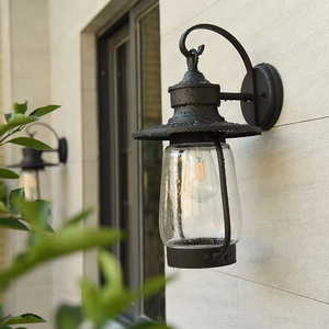 Lámpara de Caballo Americano con luz de soporte, farol impermeable Vintage <span class=keywords><strong>para</strong></span> exteriores, iluminación de cristal, lámpara de pared E27 <span class=keywords><strong>para</strong></span> puerta Delantera de jardín - Product Image 6