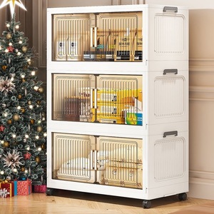 Shenyu 60 inch công suất cao Stackable thiết kế đóng mở có thể gập lại container tiết kiệm không gian nhà lưu trữ hộp - Product Image 6