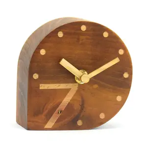 家居桌面装饰个性化现代时尚创意木桌时钟