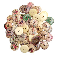 Accessori di abbigliamento di Design carino stampati personalizzati con bottoni in legno ecologici per decorazioni da parete