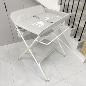 Portable Mobile Baby <strong>Changing</strong> <strong>Table</strong> with Safety Strap and Storage Basket <strong>Folding</strong> Diaper Station for Nursery Newborn Care <strong>Table</strong> - Product Image 3