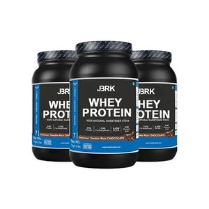 Poudre de protéines de lactosérum JBRK - 25 g de protéines par portion, saveur chocolat doublement riche, formule de développement musculaire - Product Image 1