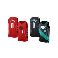 Wholesale Mens Basketball Jersey #0 Damian Lillard Custom Sublimation Usa  Us Custom Team Sports Uniform - Buy Damian Lillard Jersey,Portland Trail