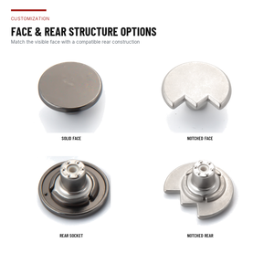 Boutons ronds modernes en métal argenté 20 mm, rivets en alliage de zinc pour pantalons en jean - Product Image 5