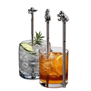 Palillos de Cóctel de Metal Vintage con Forma de Animales y Sombreros de Copa para Aperitivos, Herramientas de Bar, Brochetas Decorativas Reutilizables - Product Image 6