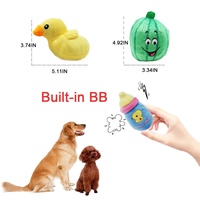 Multi-Shape Schattige Cartoon Fruit Piepend Pluche Hondenspeelgoed, 14 Pack Zachte Hond Knuffelset