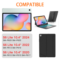 Casing Keyboard Nirkabel Magnetik Baru untuk Tab S6 Lite 10.4 inci dengan Trackpad Multifungsi RGB 7 Warna Backlit