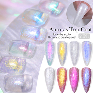 <span class=keywords><strong>LILYCUTE</strong></span> 7ml Esmalte de Gel 2 en 1 Colorido con Efecto Aurora, Capa Superior y Base de Super Brillo, Removible, para Salón, Marca Privada - Product Image 1