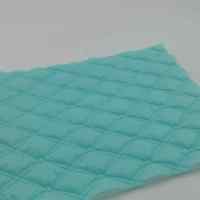 Tissu imperméable matelassé en diamant 100 % polyester pongé 120 g de couleur bleue MQ pour la doublure de manteau et veste d'hiver pour femme