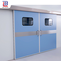 Puertas corredizas herméticas automáticas para Hospital, sala limpia, laboratorio, farmacia, una hoja, doble hoja