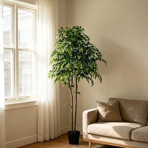 Árbol de Ficus Artificial de Tendencia 2026, sin Mantenimiento, para Decoración de Hoteles y Espacios Comerciales - Product Image 5
