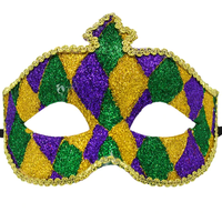Masque pour les yeux du Mardi Gras, masque en plastique PGG, masque de luxe à paillettes, bal masqué