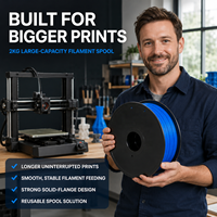 Bobina de Filamento para Impresión 3D Vacía Personalizada de 2KG, Carrete de Plástico de 250mm Reciclable para Línea de Extrusión de Filamento