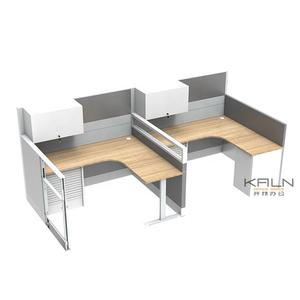 เฟอร์นิเจอร์สำนักงานไม้สีเขียวทันสมัย ทนทาน ปรับแต่งได้ โต๊ะคอมพิวเตอร์เหล็กพร้อมฉาก<span class=keywords><strong>กั้น</strong></span>ปรับระดับได้สำหรับใช้ในโรงเรียน - Product Image 3