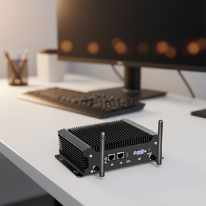 Mini PC Intel con Doble Puerto LAN, CPU i7 de 10ª Generación, Doble RS232 COM, 8 Puertos USB, Linux, Nano PC Industrial sin Ventilador, Windows 11 - Product Image 1