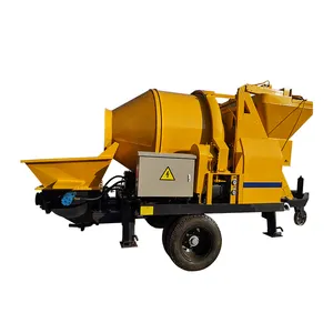 2023 Trailer Mounted Concrete Mixing Pump With Electric Diesel Motor Small Mini Concrete Pump Machine