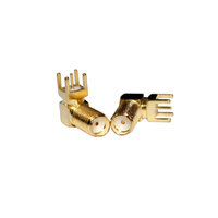 Connecteur coaxial femelle SMA-KWE 17,5 mm, connecteur SMA angulaire pour circuit imprimé, fourni par l'usine
