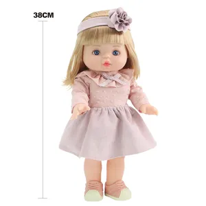 QS yüksek kalite 15 inç moda giysiler gerçekçi çocuklar güzel kız silikon sevimli yumuşak 38CM özel bebek yeniden doğmuş oyuncak bebekler satılık