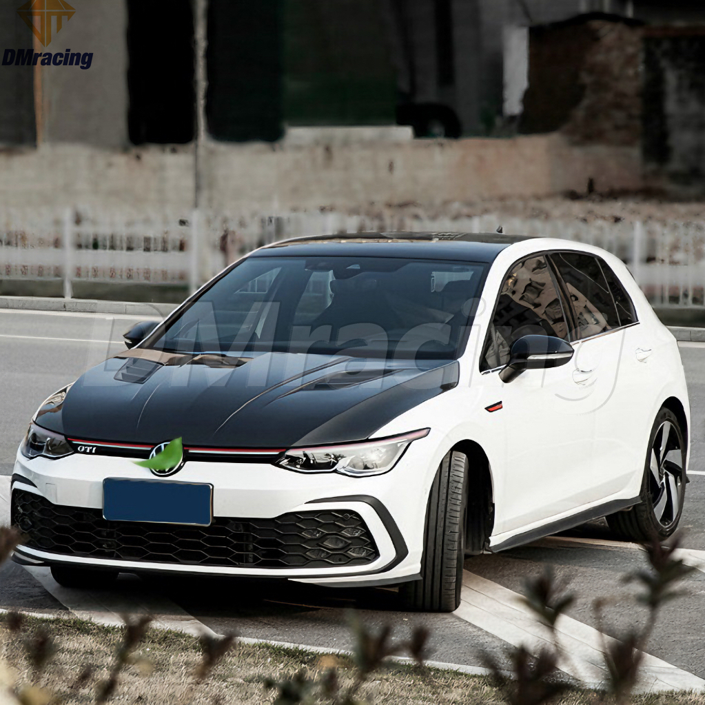 VWゴルフ8 MK8 GTI2021用DM-3スタイルカーボンファイバーフード