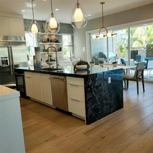 Granito Naturale Argento Nero Ondulato con Venature Bianche, Pietra Pre-Tagliata e Lucidata per Bordi a Cascata, Top per <span class=keywords><strong>Cucina</strong></span> - Product Image 2