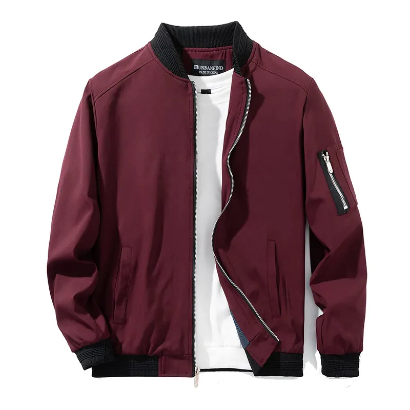 men jacket Hot Selling Streetwear wind breaker Slim Fit Lightweight Reversible Zipper Up for Bomber logo Custom men jacket