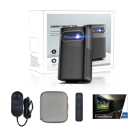 Mini projecteur M1 portable, intelligent, commandé par la voix, pour cinéma maison, utilisation en extérieur, technologie DLP ultra-claire 1080P, 3000 lumens ANSI