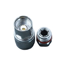 Abrazadera de enchufe macho tipo N de 50ohm Conector coaxial RF Cable alimentador de espuma de 1/4 "(chapado en oro interno)
