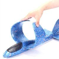 TongYuan Avion planeur en mousse de 48 cm pour l'extérieur, jouet interactif familial parent-enfant avec lumières, pour les enfants de 14 ans et plus
