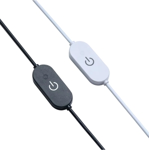 웨이브링크 <span class=keywords><strong>USB</strong></span> 2.0 남성형에서 DC 5.521 전원 충전 스위치 케이블 LED 호환 터치 스위치 PVC 재킷 및 브레이드 쉴딩 포함 - Product Image 2