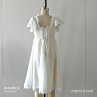 Nouvelle robe de performance de danse de salon pour fille, blanche, attrayante, en coton, élasthanne et mousseline, pour adultes, en stock, délai de livraison d'échantillon de 7 jours