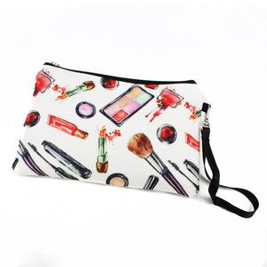 Bolsas de Cosméticos Personalizadas al por Mayor con Forro, Prácticas Bolsas de Maquillaje de Lino y Algodón para Sublimación para Mujer - Product Image 3