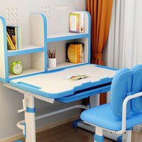 Ensemble table et chaise réglables en hauteur pour la maison, les étudiants, avec étagères, bureau d'étude pour enfants d'âge scolaire